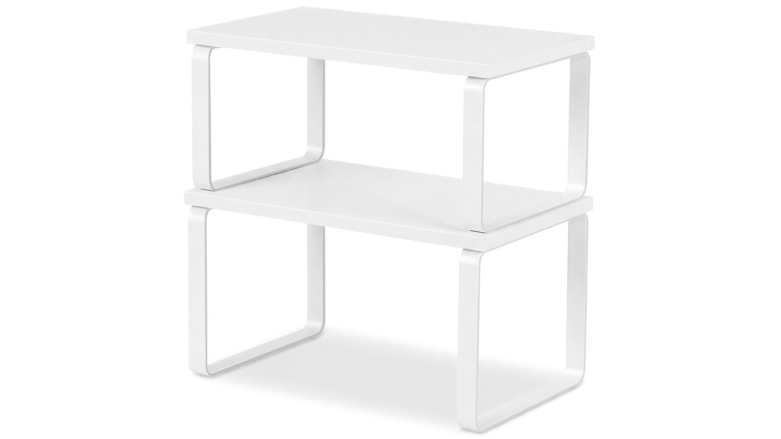 Cefito Set of 2 White Kitchen Storage Shelves Rack Cupboard Cabinet Organiser 