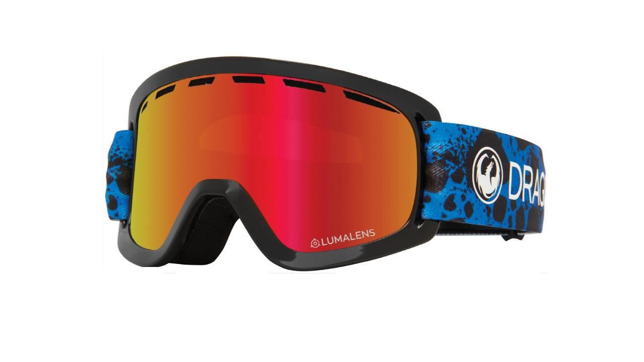 Dragon Alliance Lil D Kids/Youth Ion Luma Lens Snow Ski Goggle - Red 