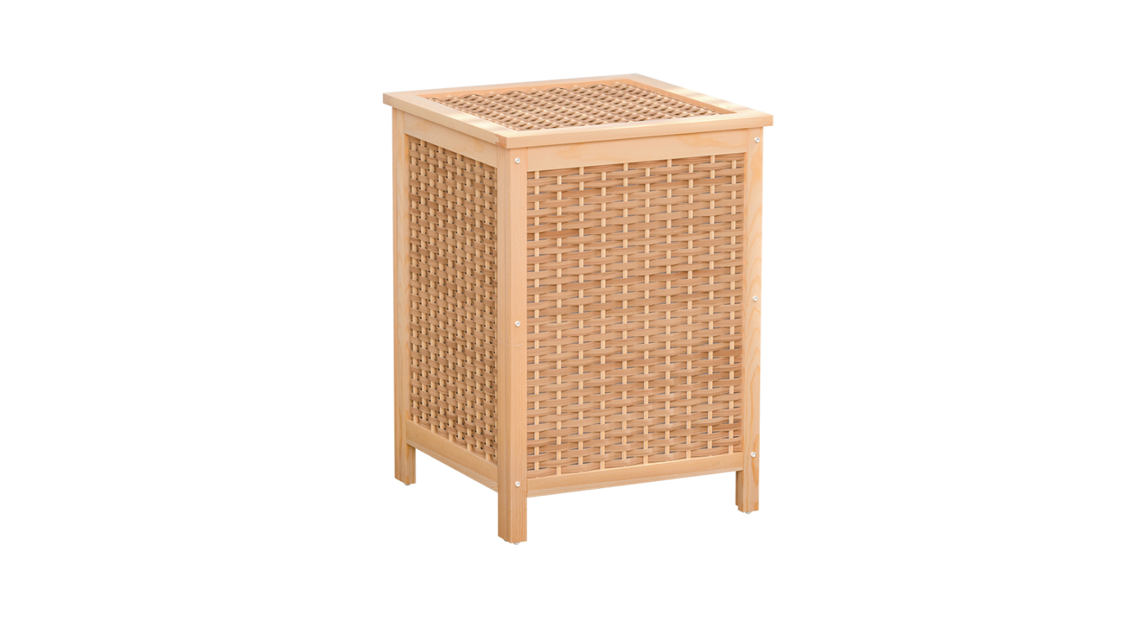Artiss Laundry Hamper Wooden Bathroom Storage Cabinet