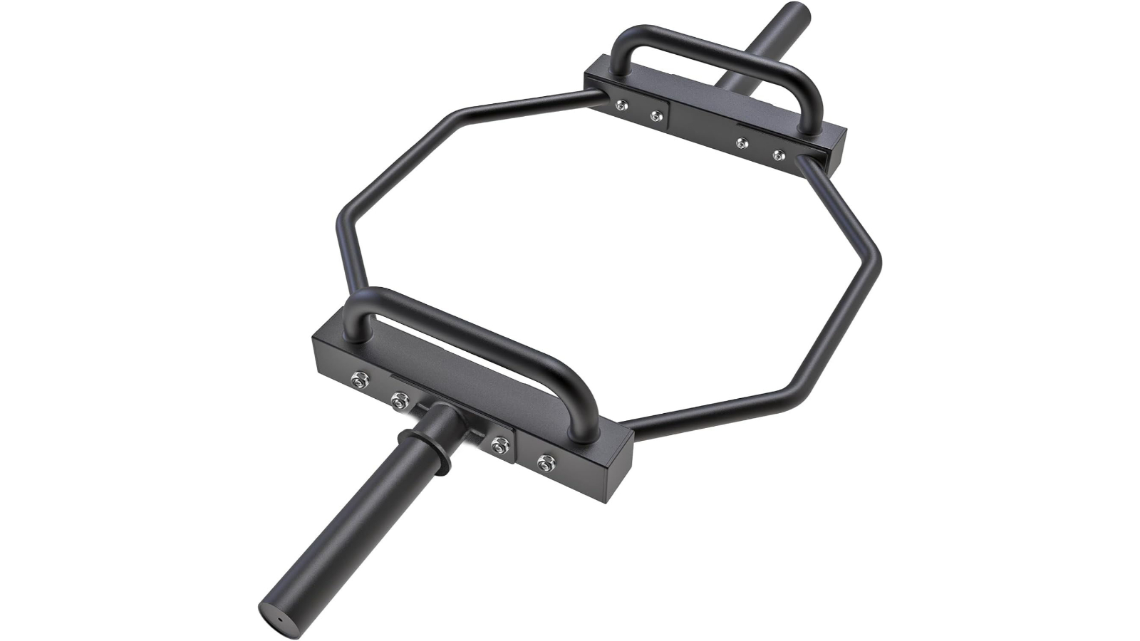 HelloDeal Durable Olympic Hex Deadlift Barbell with Solid Handle - Black