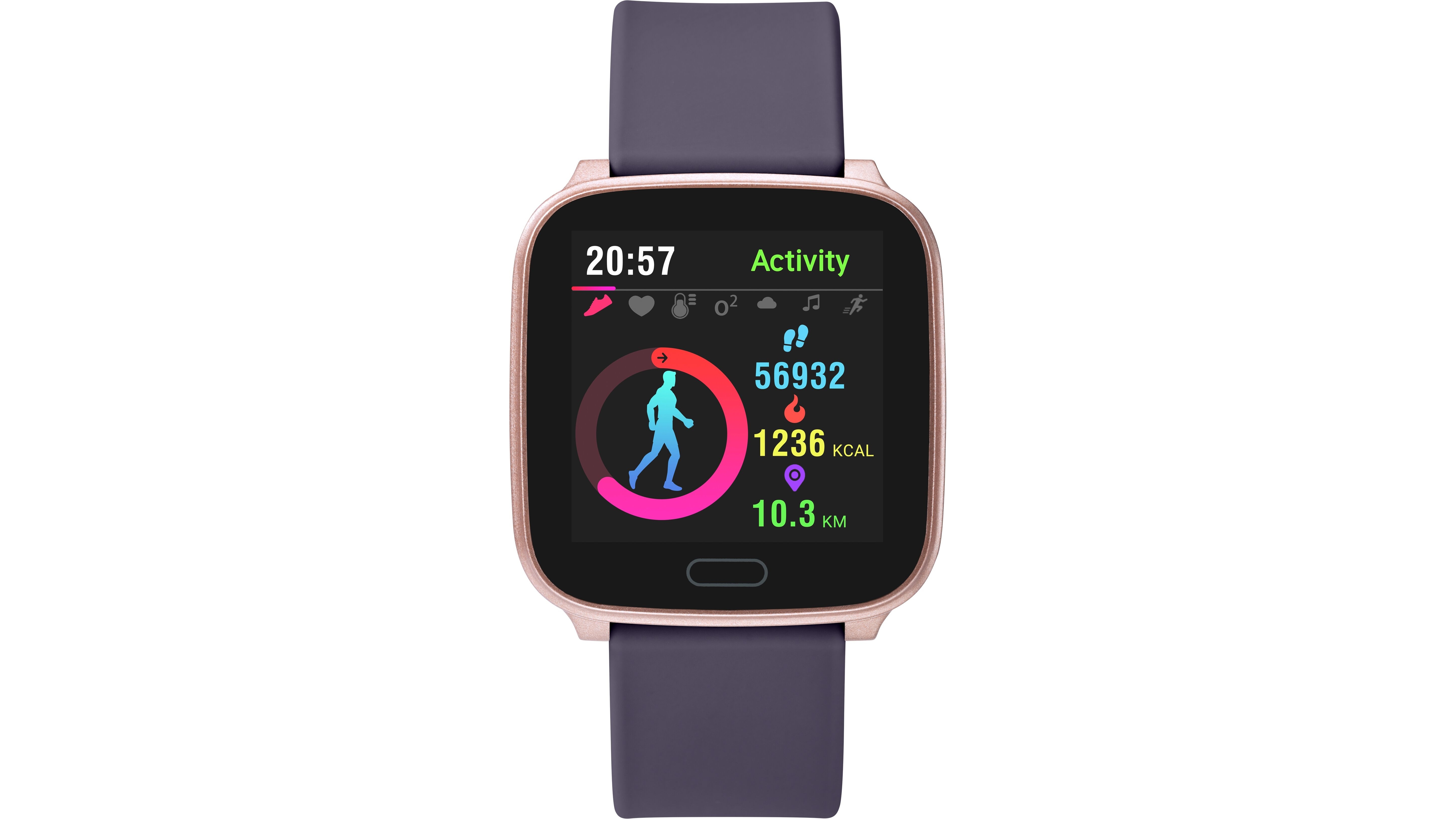 iConnect by TIMEX Active SmartWatch Rose Gold Purple Harvey Norman