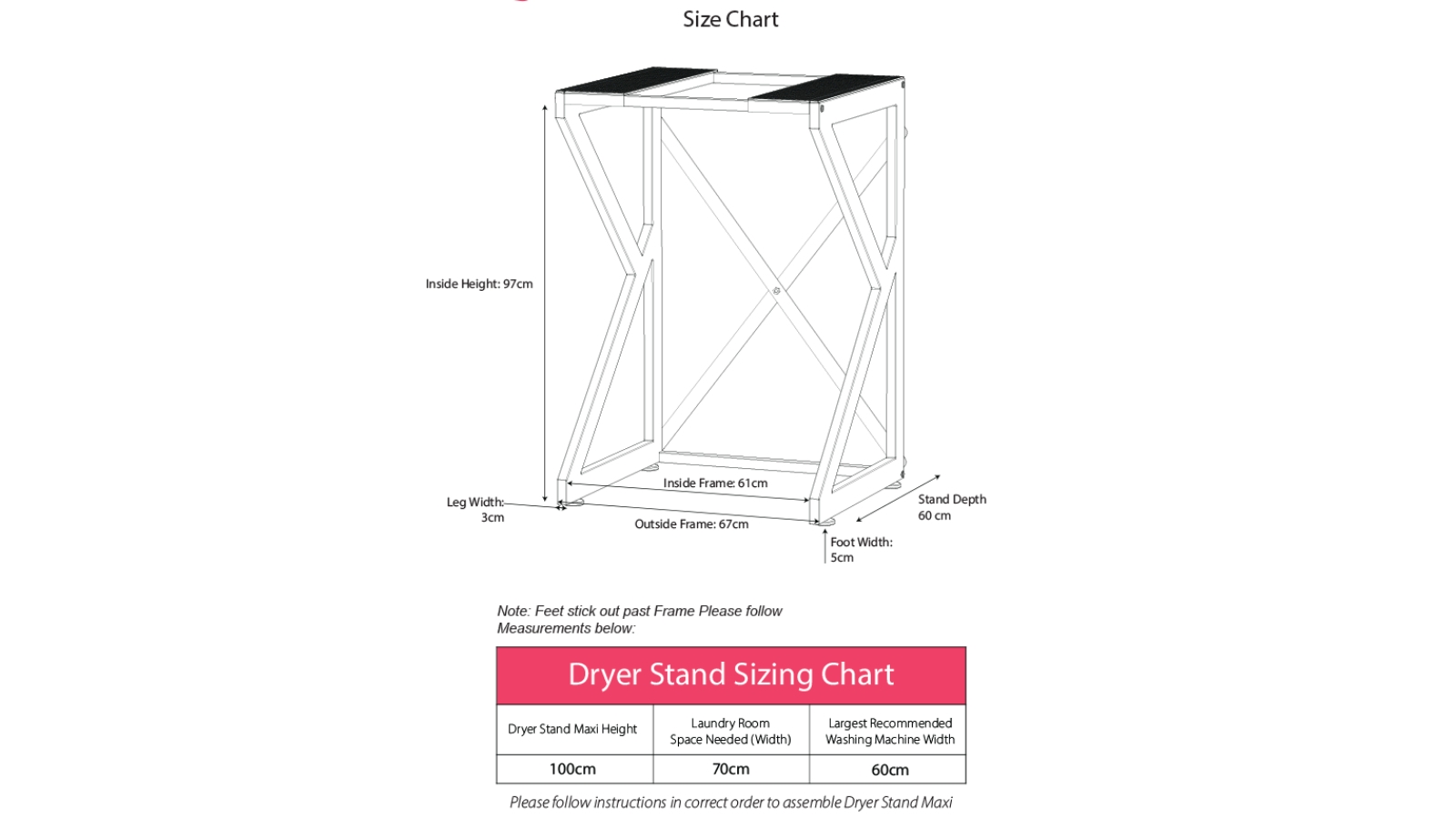 Dryer Stand Maxi: Adjustable Front Loading Washer Machine & Dryer