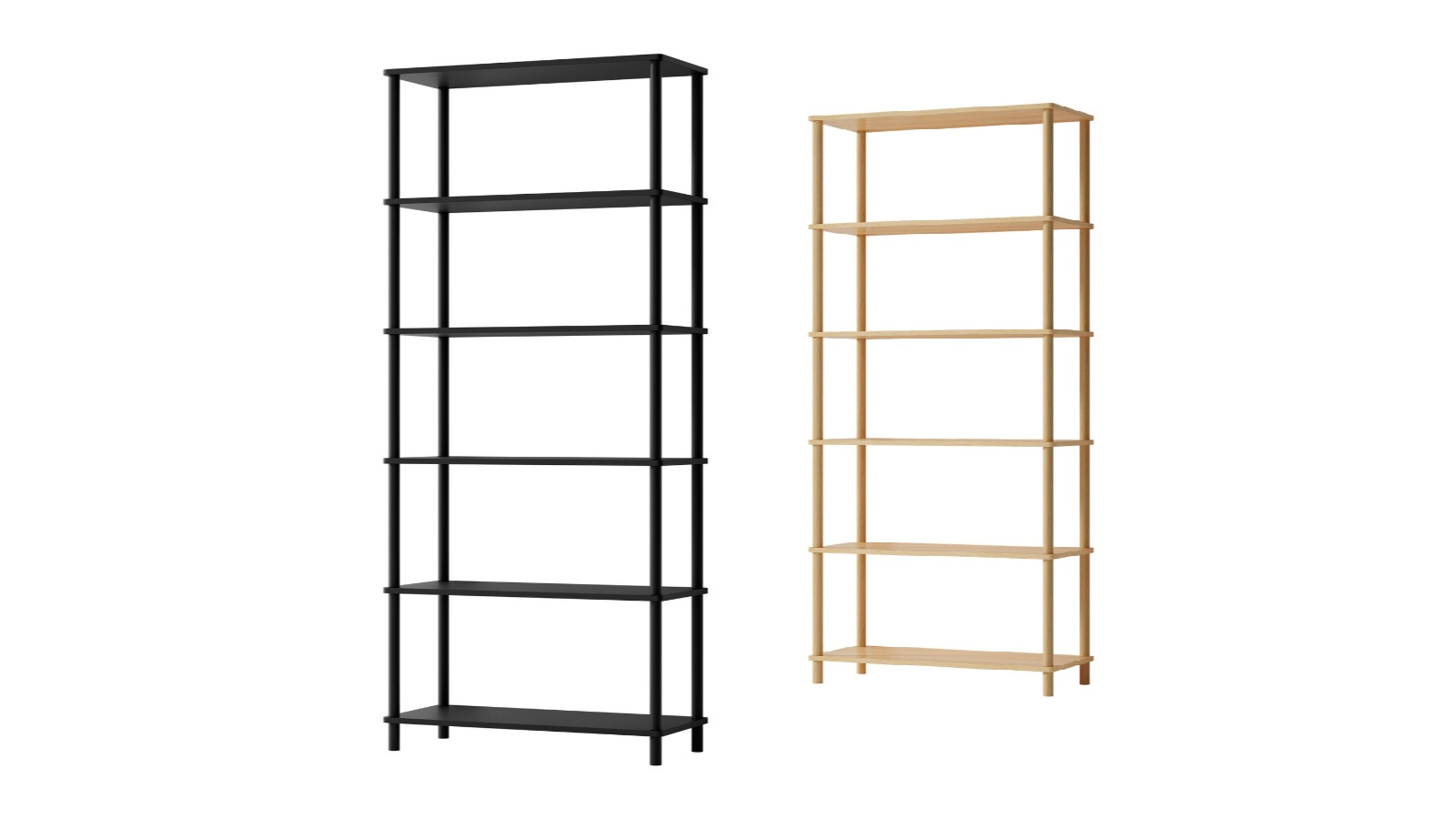 Oikiture 6-Tier Bookshelf Stand Rack