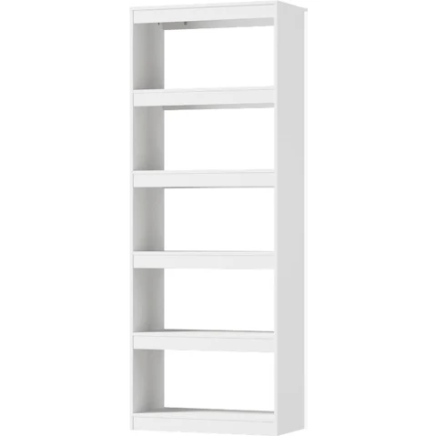 Oikiture 5-Tier Display Shelf Bookcase - White