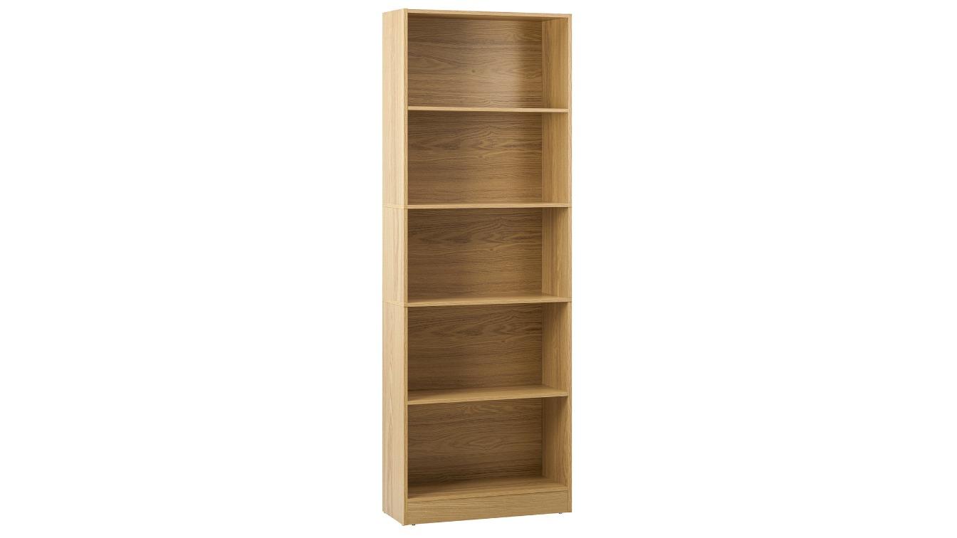 Oikiture Natural 5Tier Bookshelf Bookcase Harvey Norman