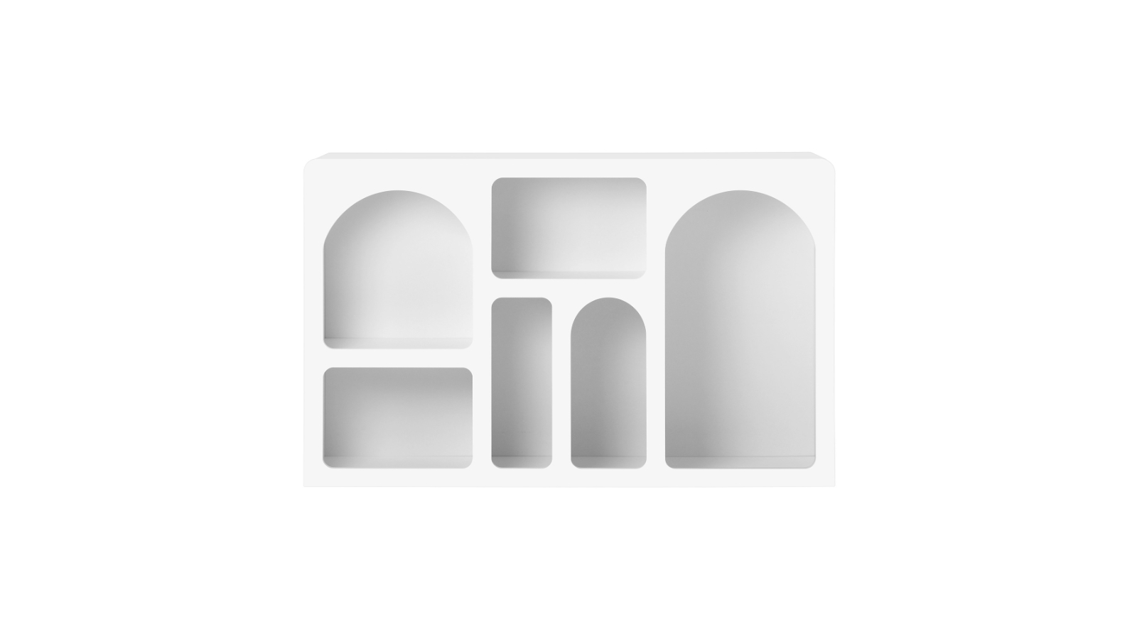 Oikiture Display Bookshelf - White