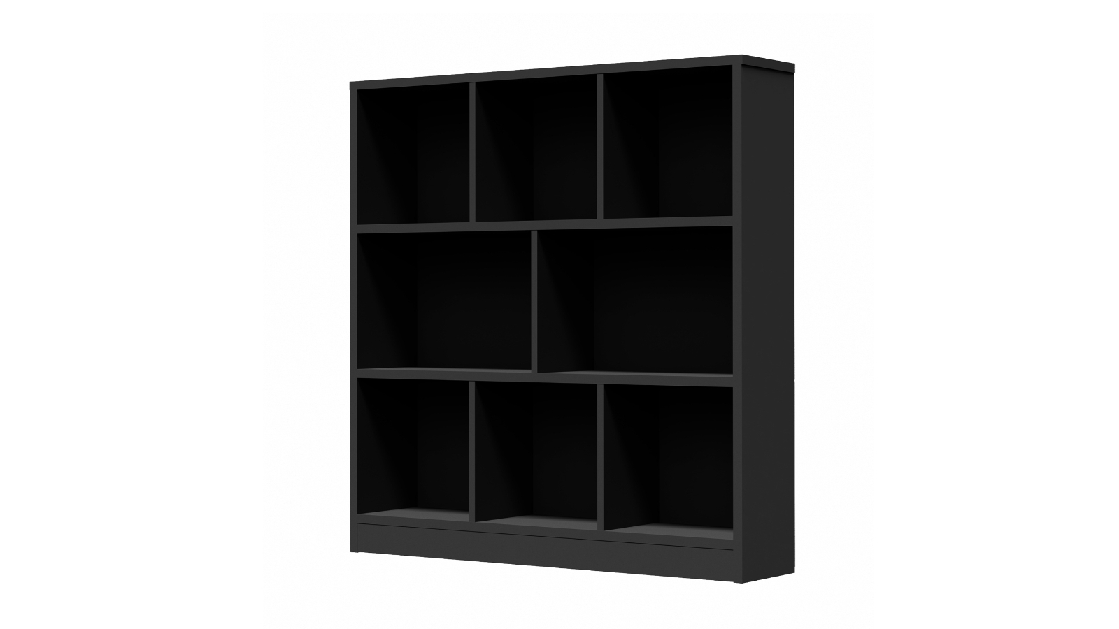 Oikiture Storage Organizer Stand Bookcase Display Shelves Unit - Black