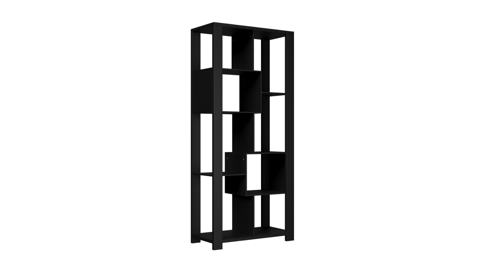 Oikiture Storage Cabinet Stand Organiser Bookcase - Black