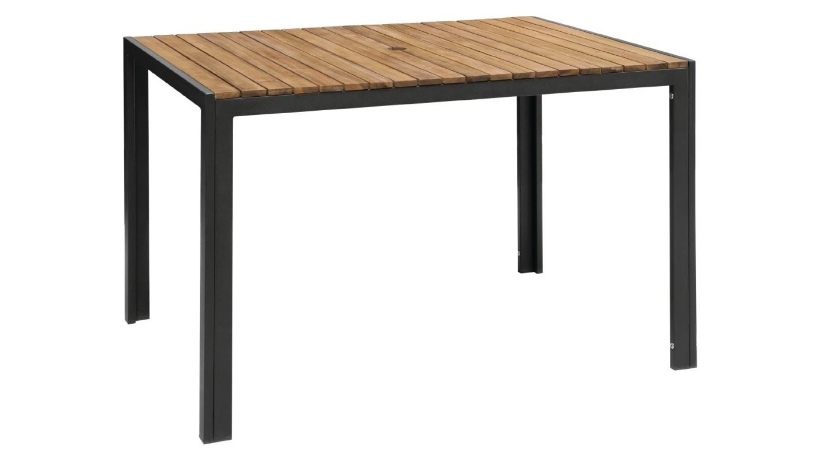 Bolero Acacia Wood and Steel Rectangular Cafe - Table 120cm