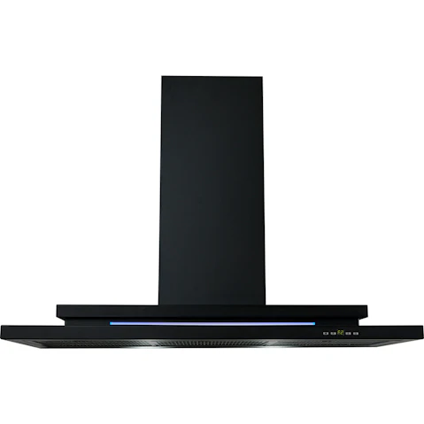 Schweigen 90cm Wallmount Canopy Rangehood with Silent Inline Motor - Black