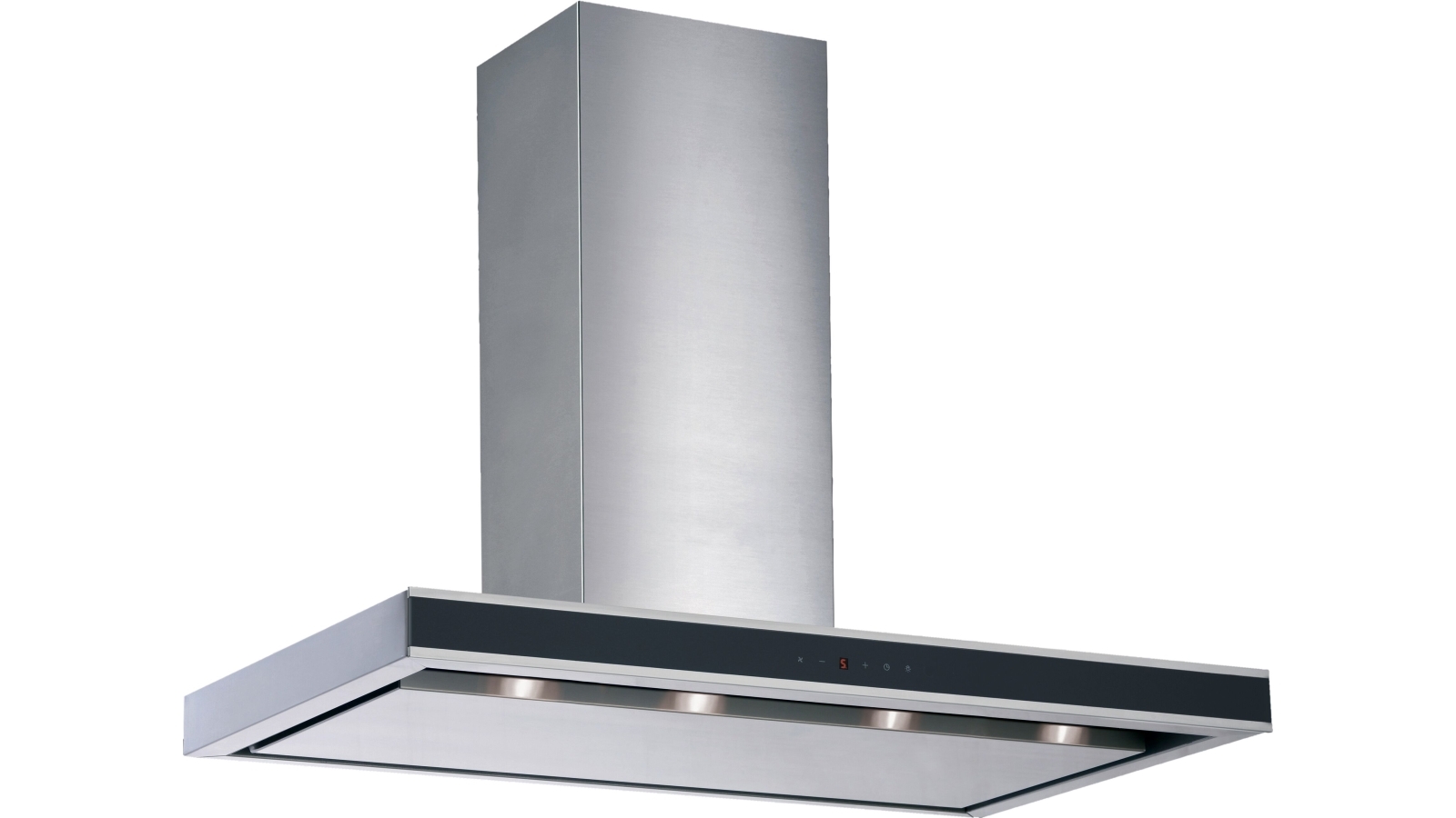 Schweigen 90cm Stainless Steel & Black Glass Canopy Rangehood with Isodrive 900 External Motor
