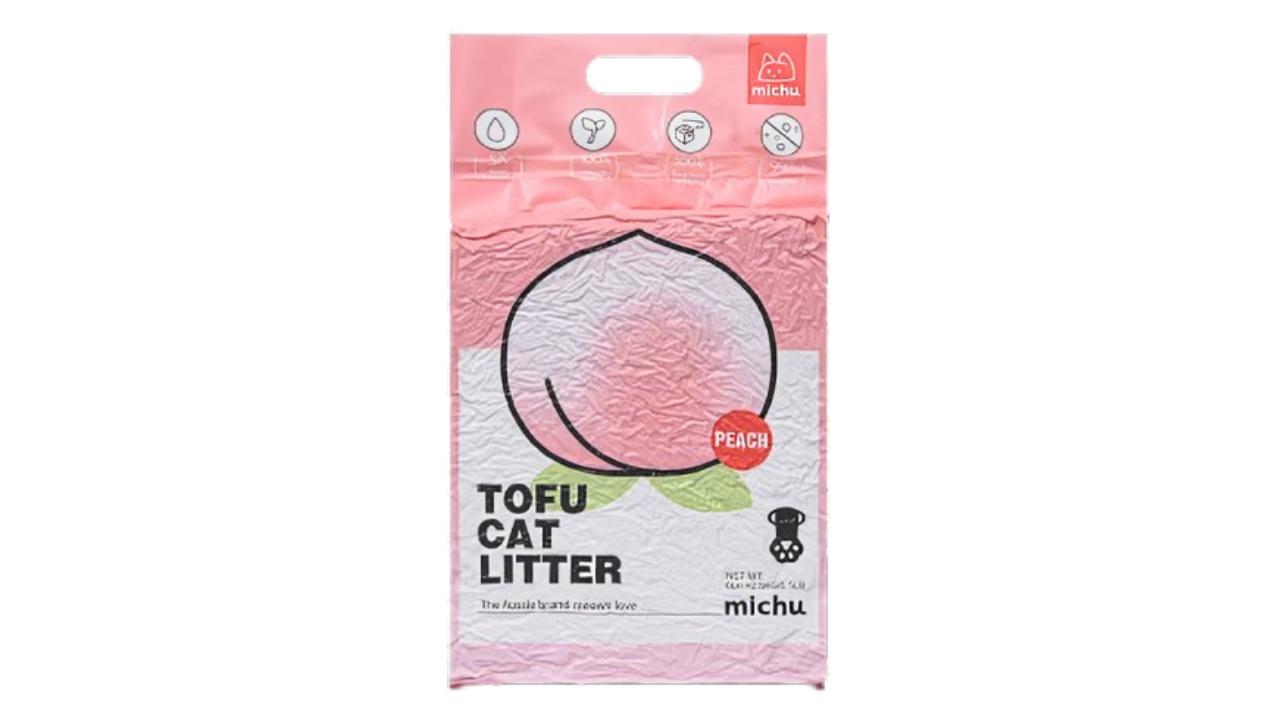 Michu Natural Clumping Tofu Cat Litter - Peach