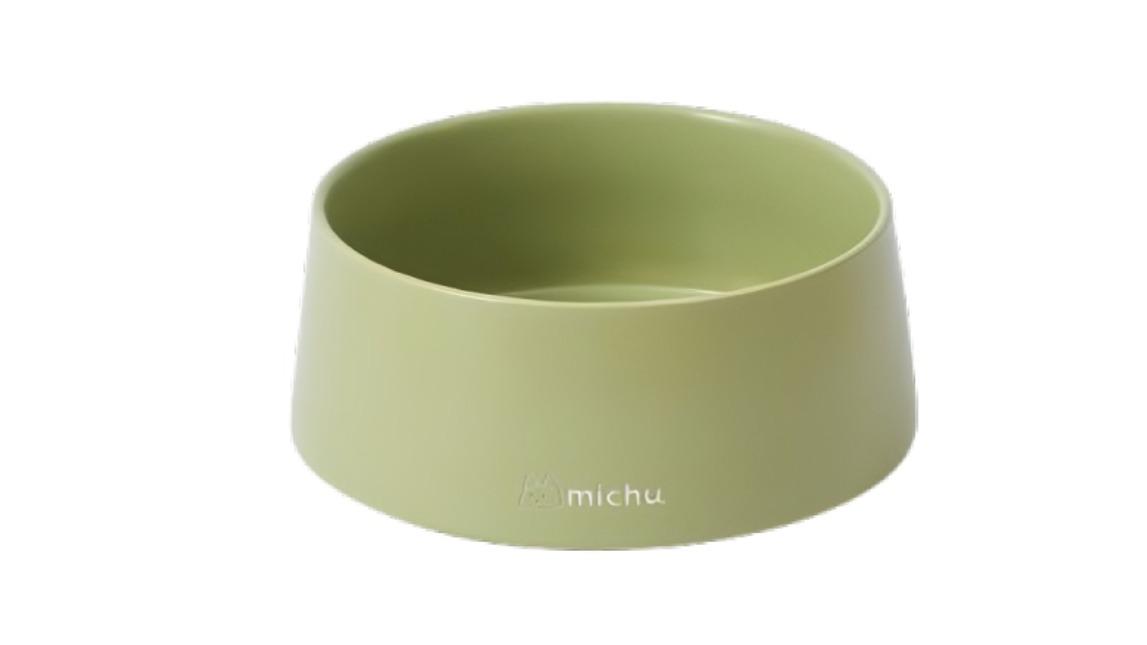 Michu Pet Ceramic Water Bowl Set - Avocado Green