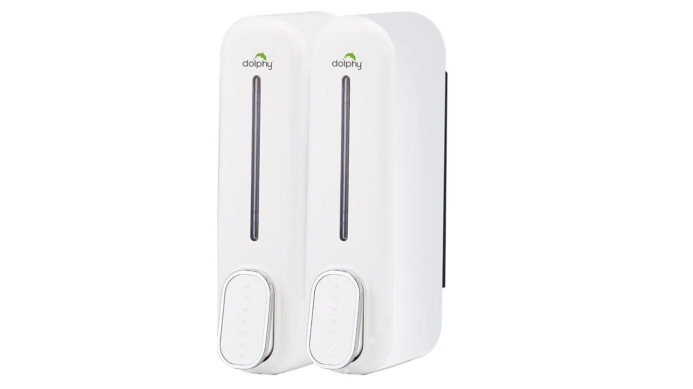 Dolphy Set of 2 300ml Soap Dispenser - White