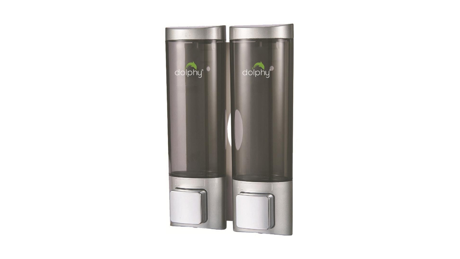 Dolphy Set of 2 200ml Soap Dispenser - Transparent Black