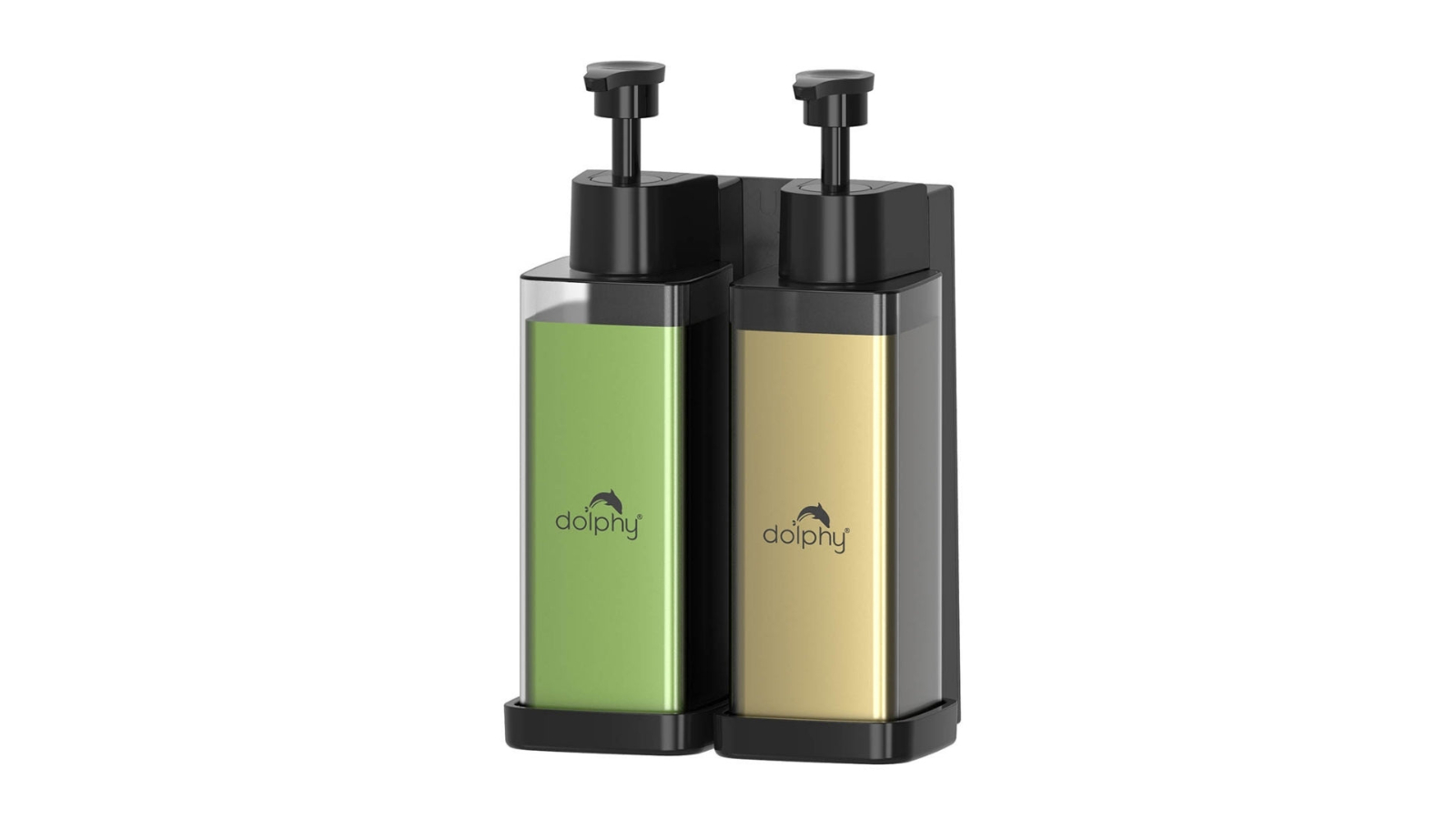 Dolphy Set of 2 300ml Manual Soap Dispenser - Clear