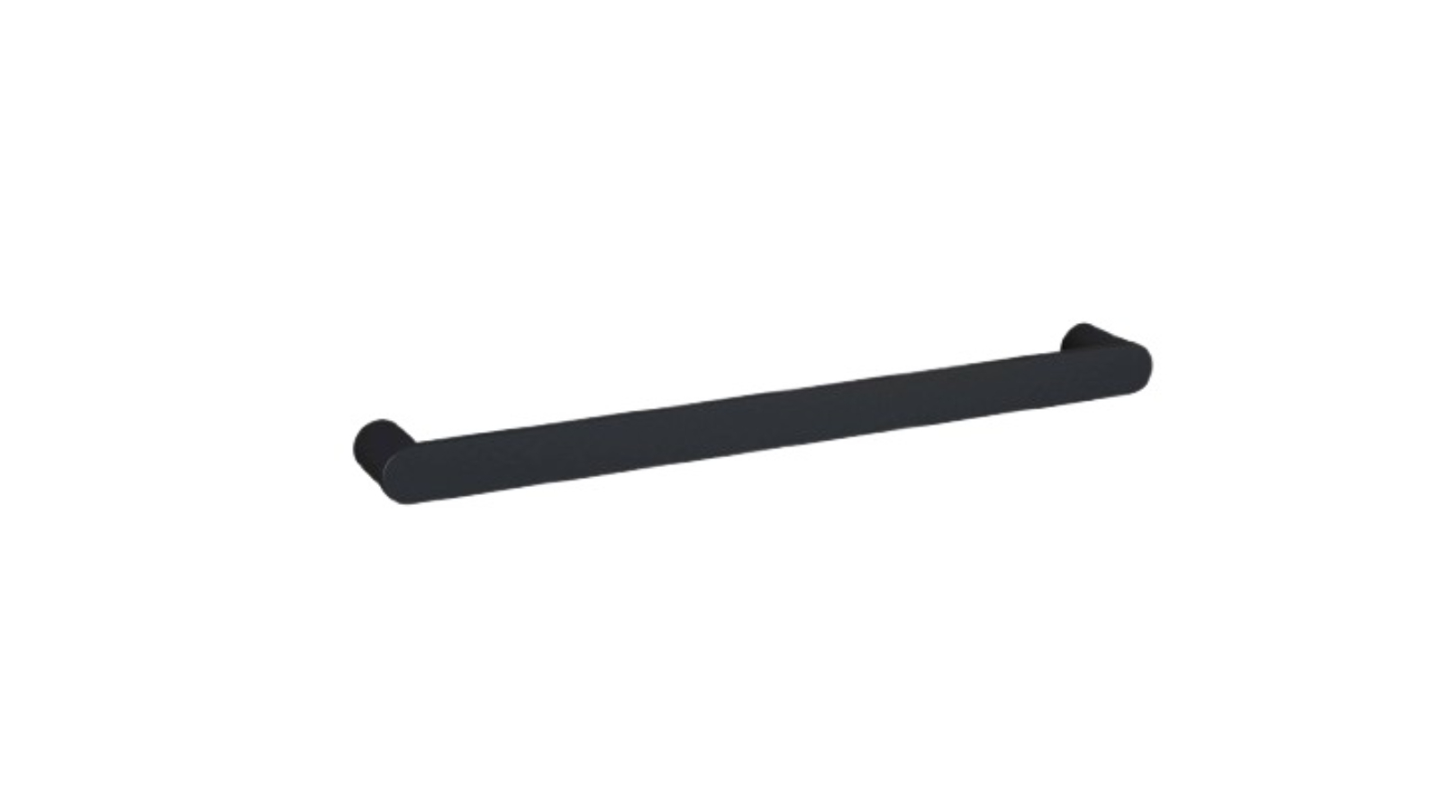 Thermogroup Thermorail Flat Pill Single Bar Heated Towel Rail - Matte Black 