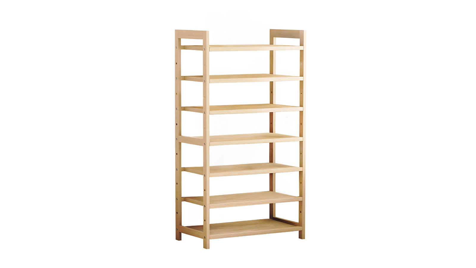 Lauft 7-Tier Bamboo Wood Display Shelf