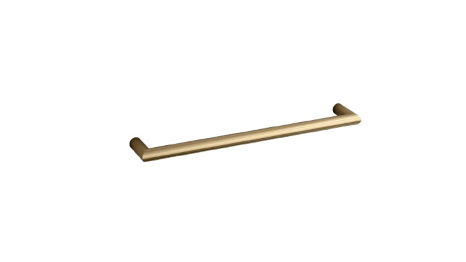 Thermogroup Thermorail 600mm Round Single Bar Heated Towel Rail - Brushed Brass