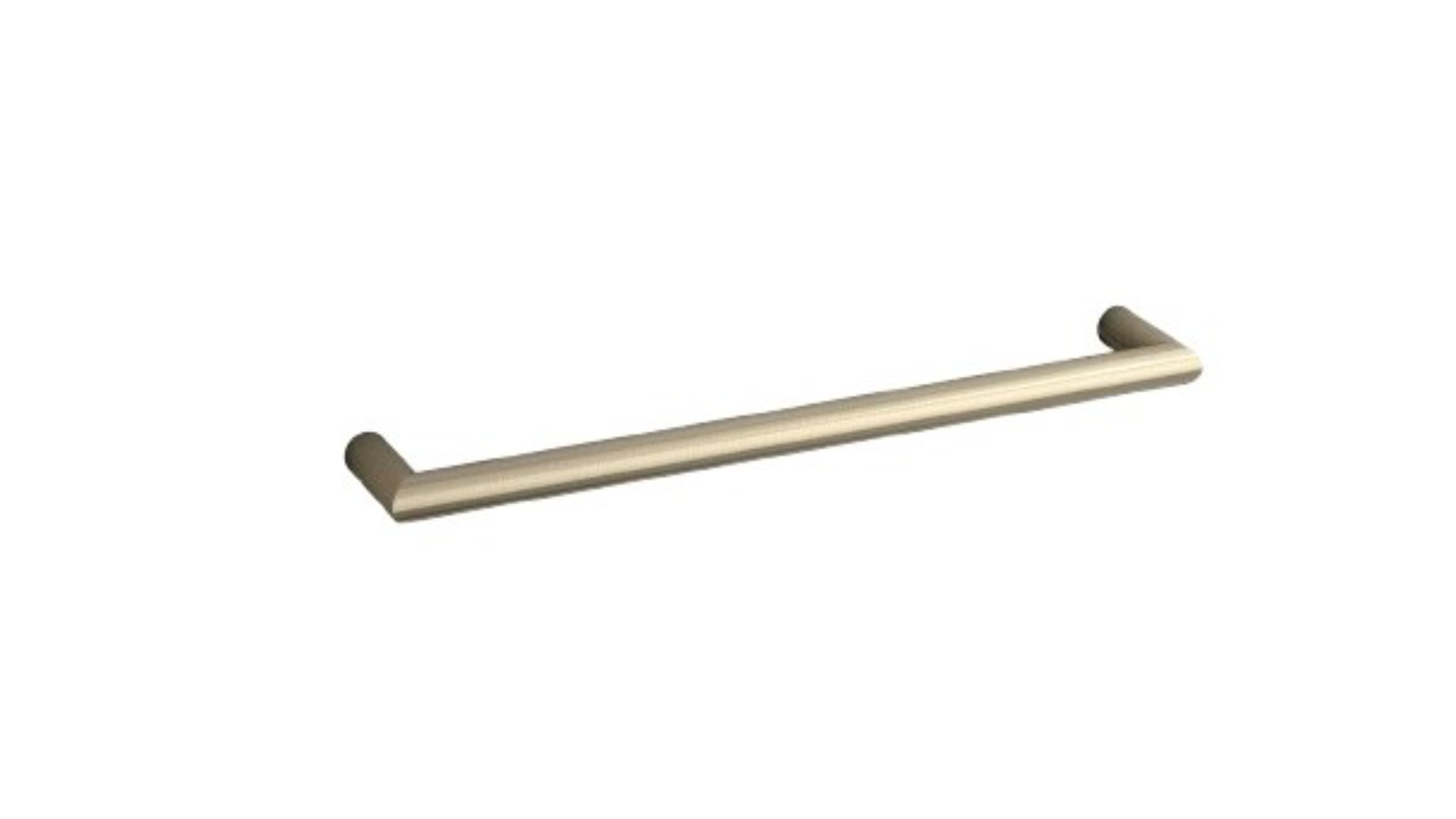 Thermogroup Thermorail 600mm Round Single Bar Heated Towel Rail - Brushed Nickel