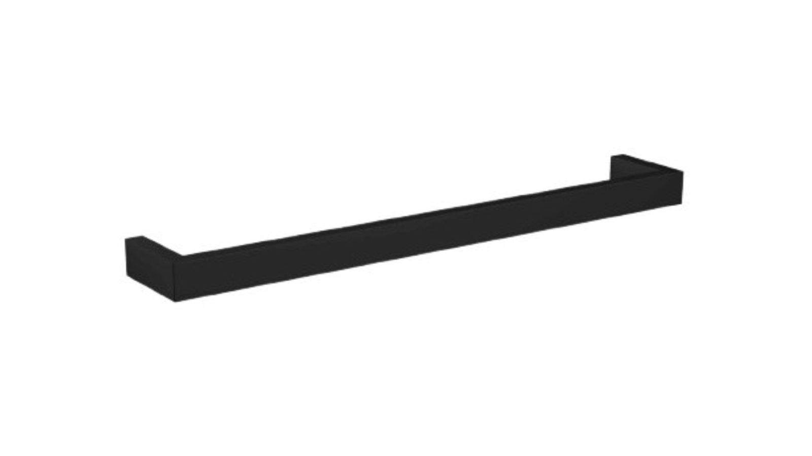 Thermogroup Thermorail 800mm Square Single Bar Heated Towel Rail - Matte Black 
