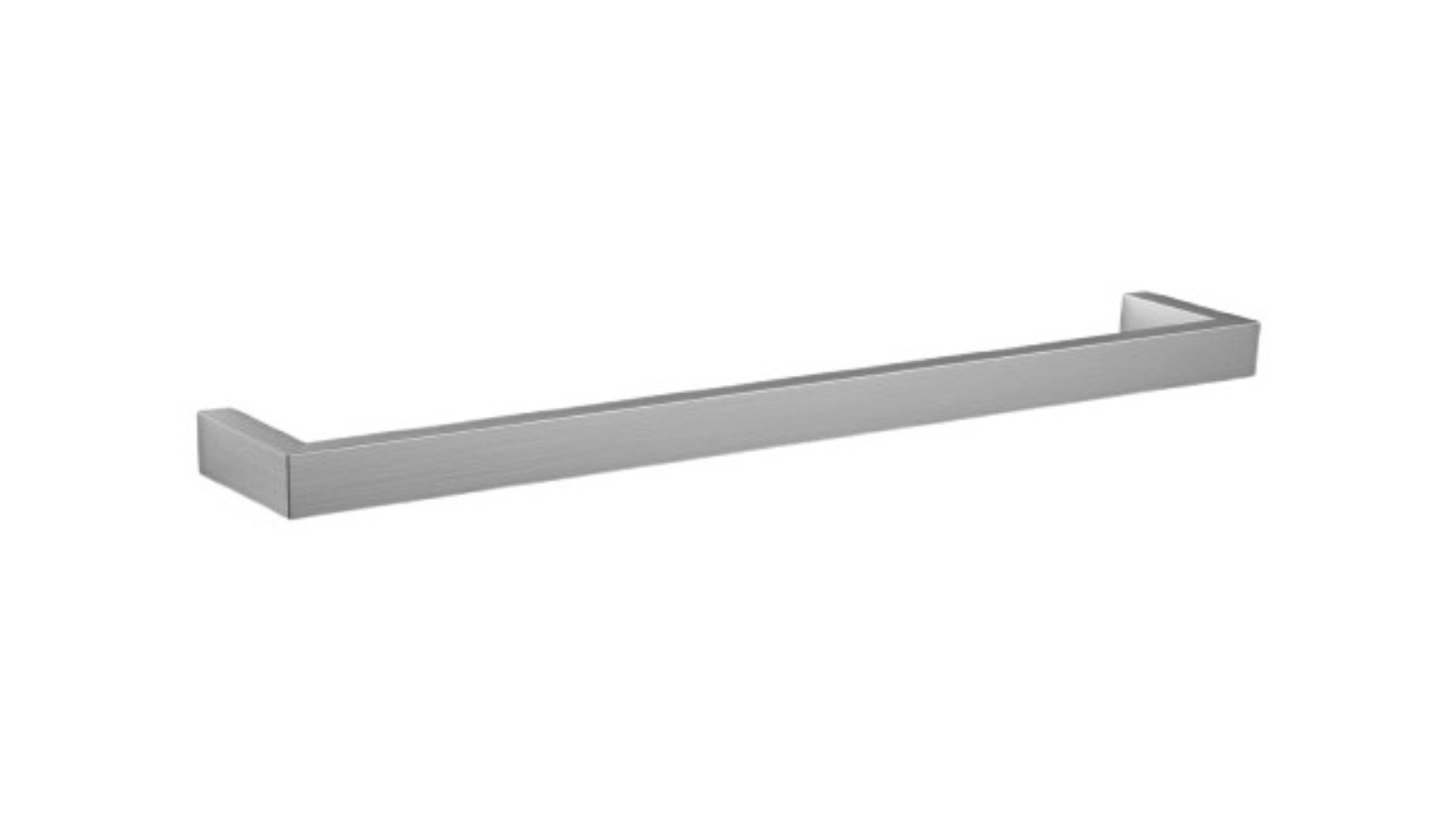 Thermogroup Thermorail 800mm Square Single Bar Heated Towel Rail - Brushed Stainless Steel 