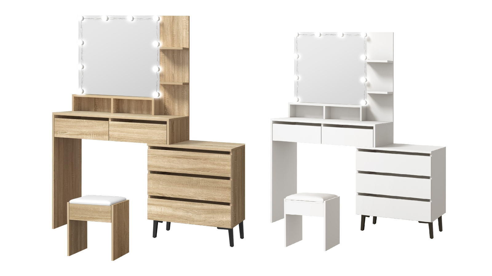 Oikiture 10 LED Bulbs Makeup Mirror Cabinet