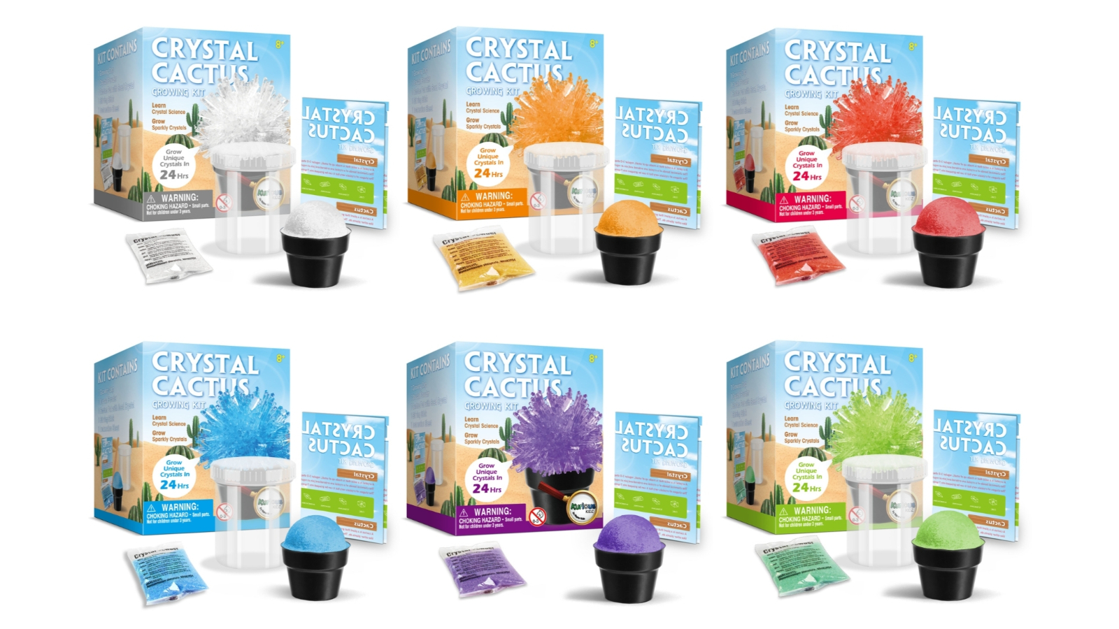 Kaper Kidz Set of 6 Mini Crystal Cactus