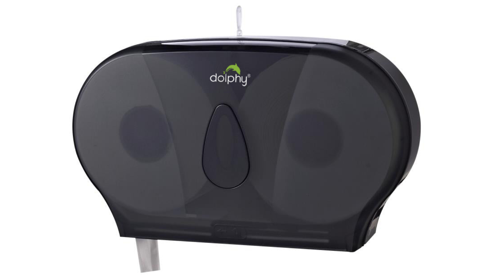 Dolphy Twin Jumbo Toilet Roll Dispenser - Black