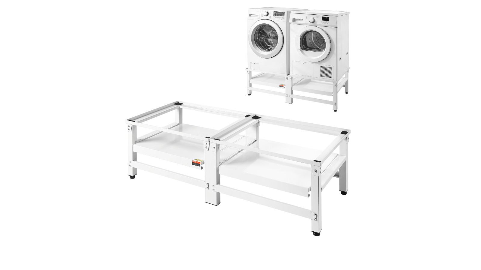 Vevor Pack of 2 Laundry Pedestal Stand with Pull-Out Tray
