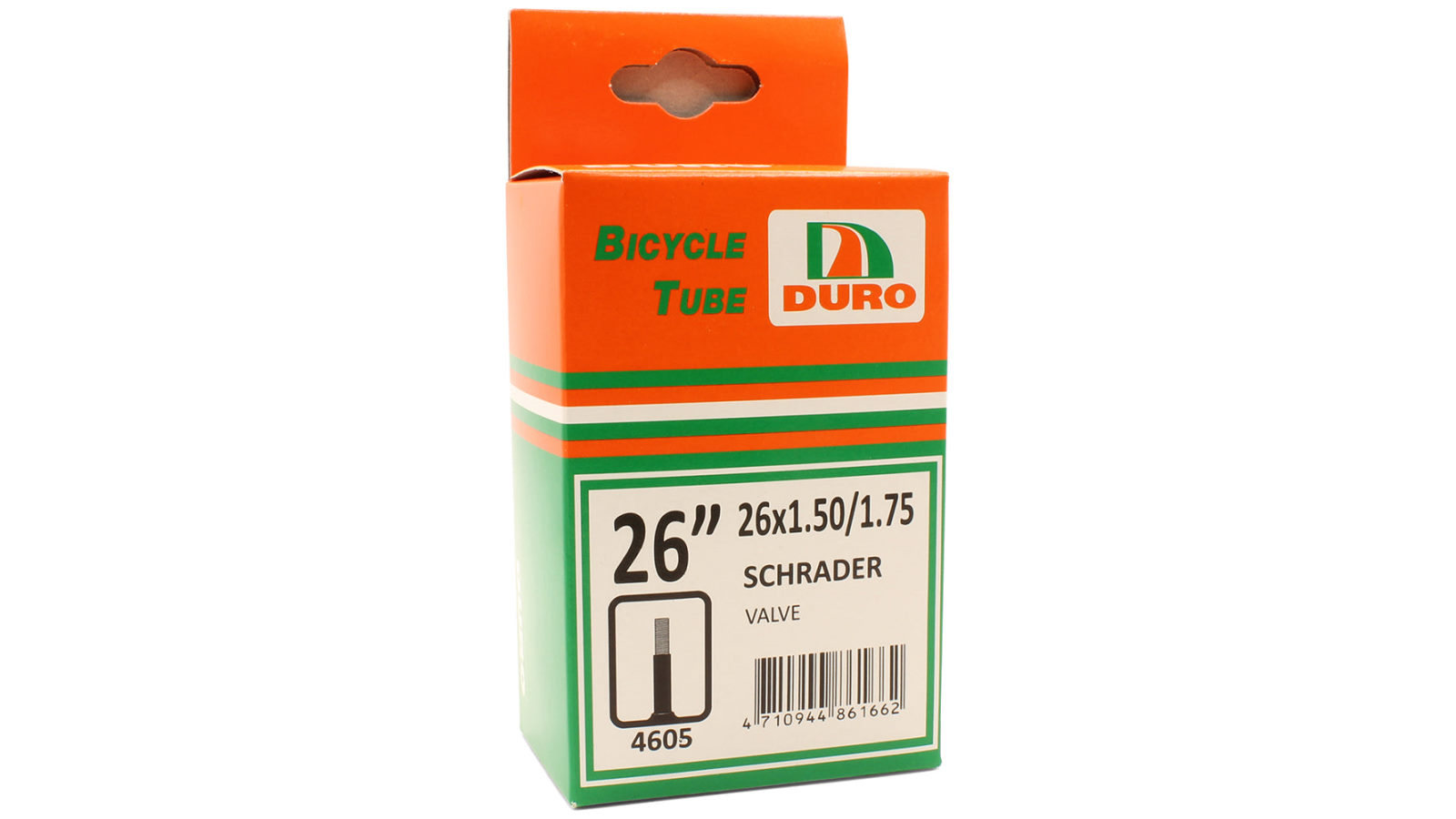 Duro 1.50/1.75 Bicycle Tyre Tube for 26-inch Bikes Schrader Valve