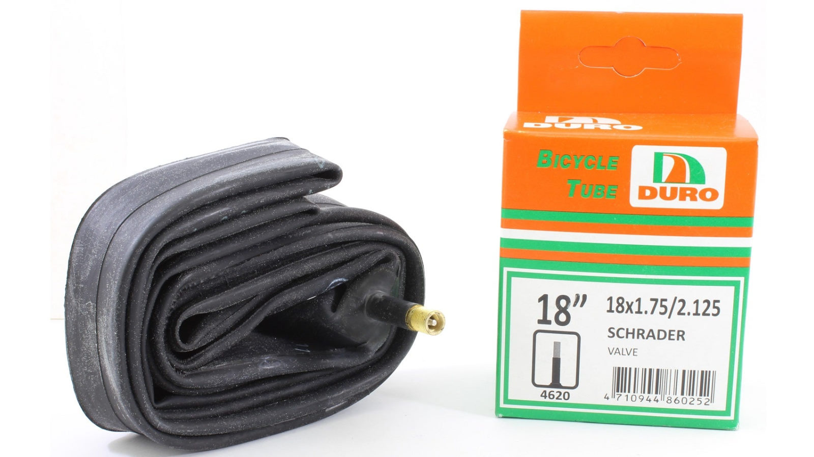Duro Bicycle Tyre Tube for 18 Inch Bike Tyres and 1.75/2.125 Schrader Valve