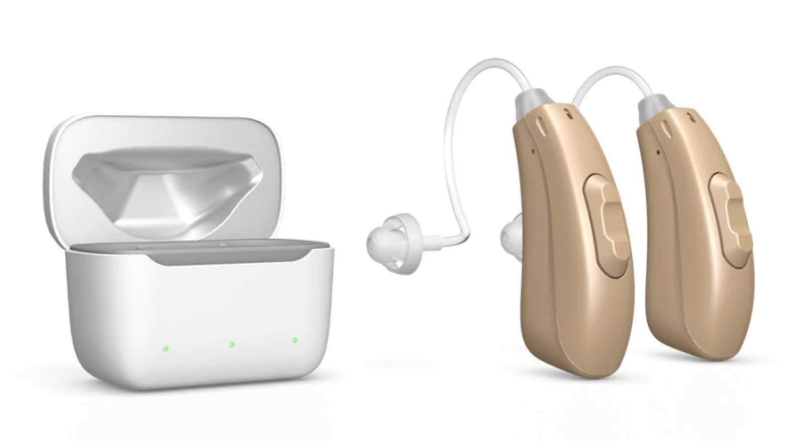PocketAid Jaspa 3 Dura Rechargeable Hearing Aid Pair - Beige