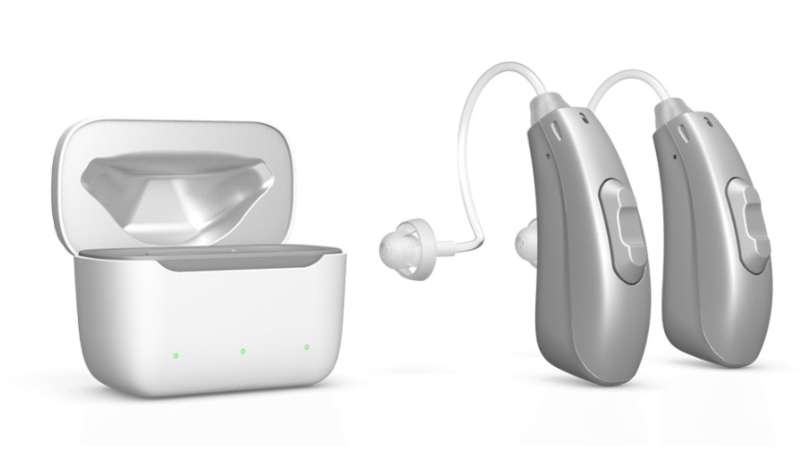 PocketAid Jaspa 3 Dura Rechargeable Hearing Aid Pair - Silver