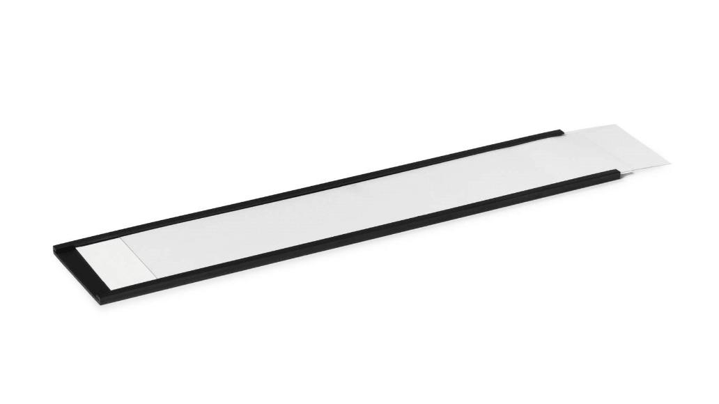 Durable Pack of 5 Magnetic Shelf Label Holder C-Profile Data Strip - 20 x 4cm