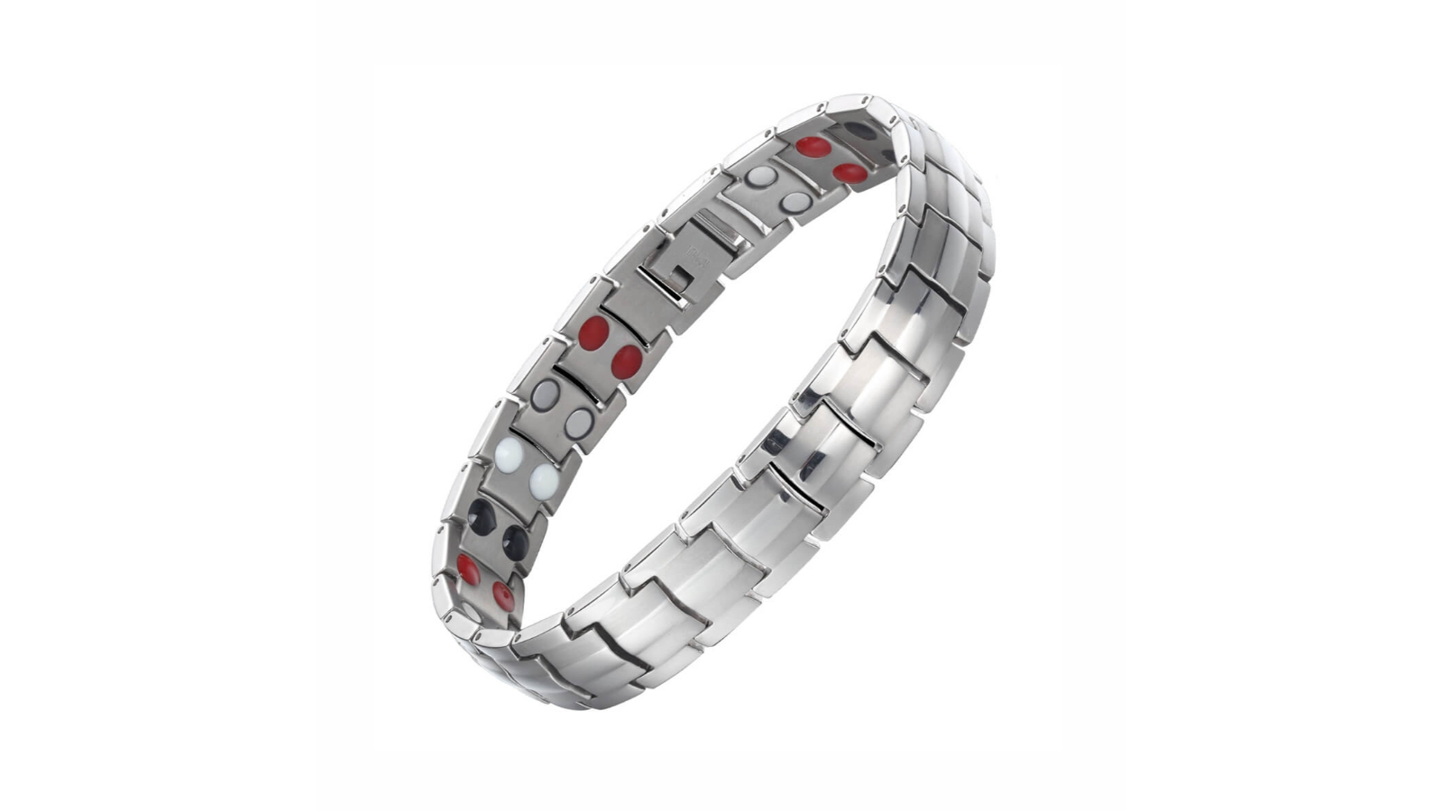 Dick Wicks Jewellery 23cm Activease Multi-Health Titanium Energy Bracelet - Silver