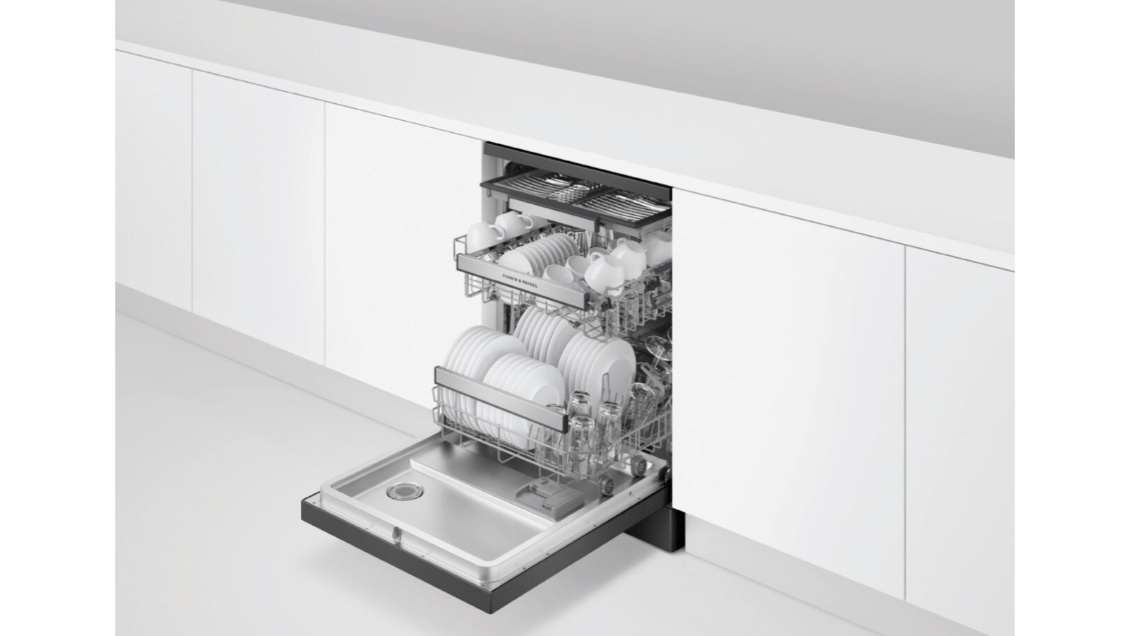 Fisher Paykel Series 7 Contemporary Dishwasher Black Steel Harvey Norman