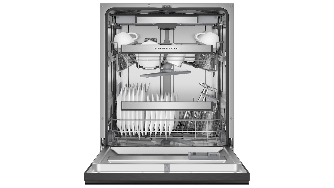 Fisher & Paykel 60cm Series 7 BuiltUnder Dishwasher Black Stainless