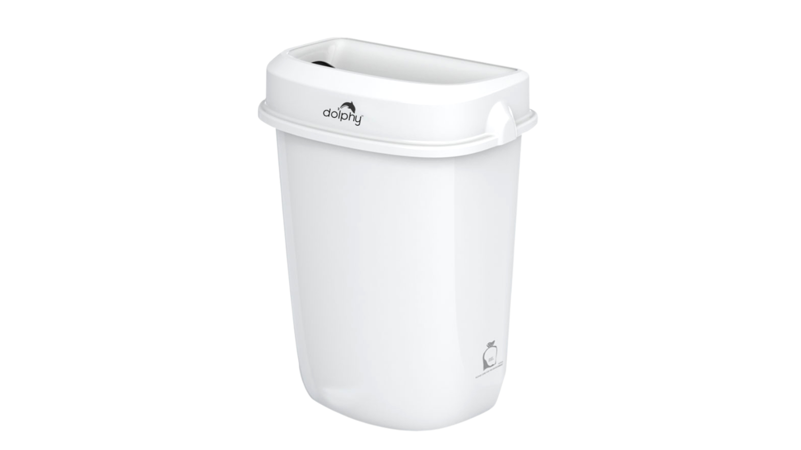 Dolphy Plaza Waste Bin 32L - White