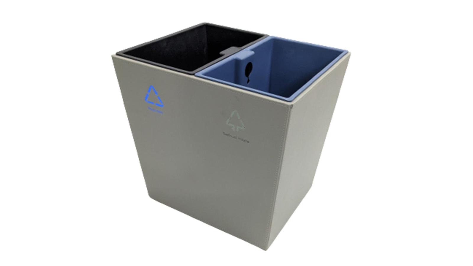Dolphy 14Litre Premium Leather Recycle Bin - Grey