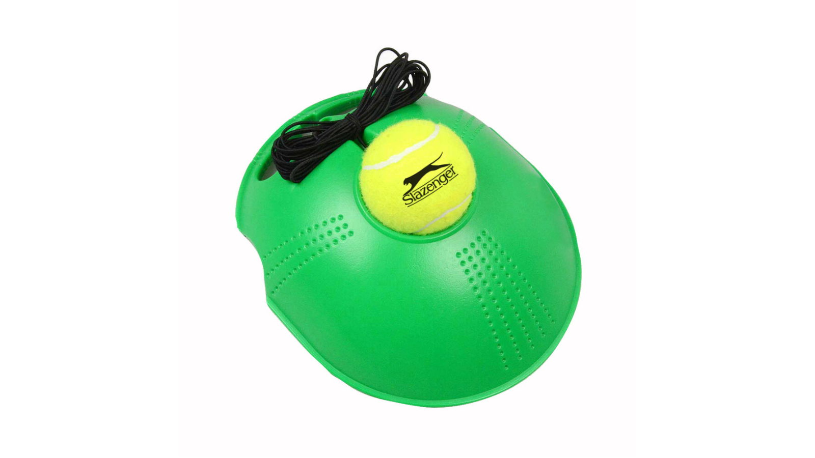 Slazenger Tennis Trainer Practice Rebound Balls Back Base Sport Exercise - Green