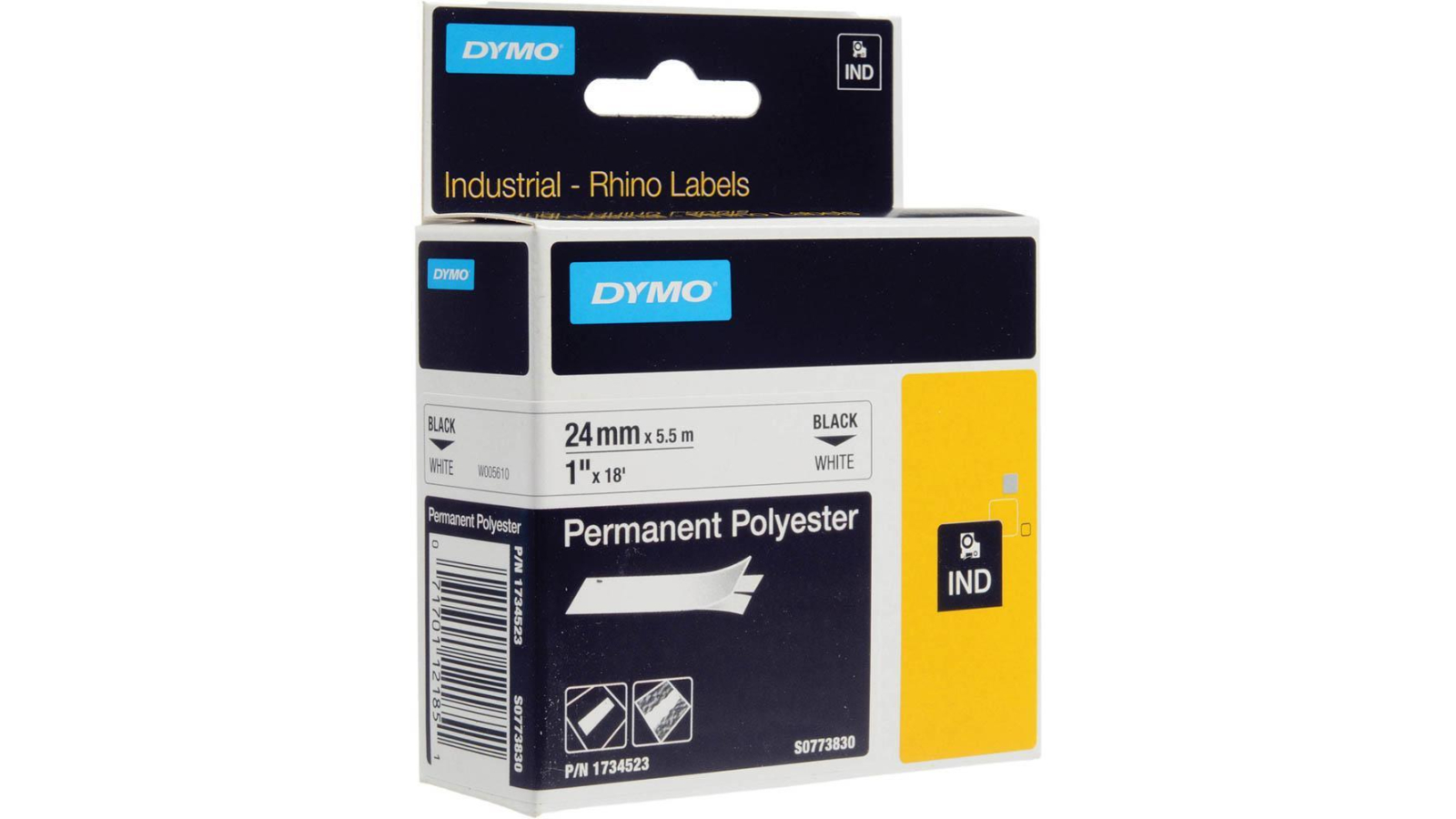 Cinta De Poliester Permanente 12 Mm X 55 M Negrblanco - Material De