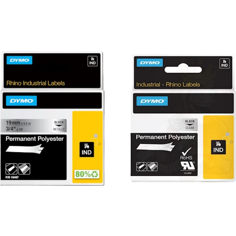 Dymo 1.9cm Rhino Permanent Polyester Industrial Tape