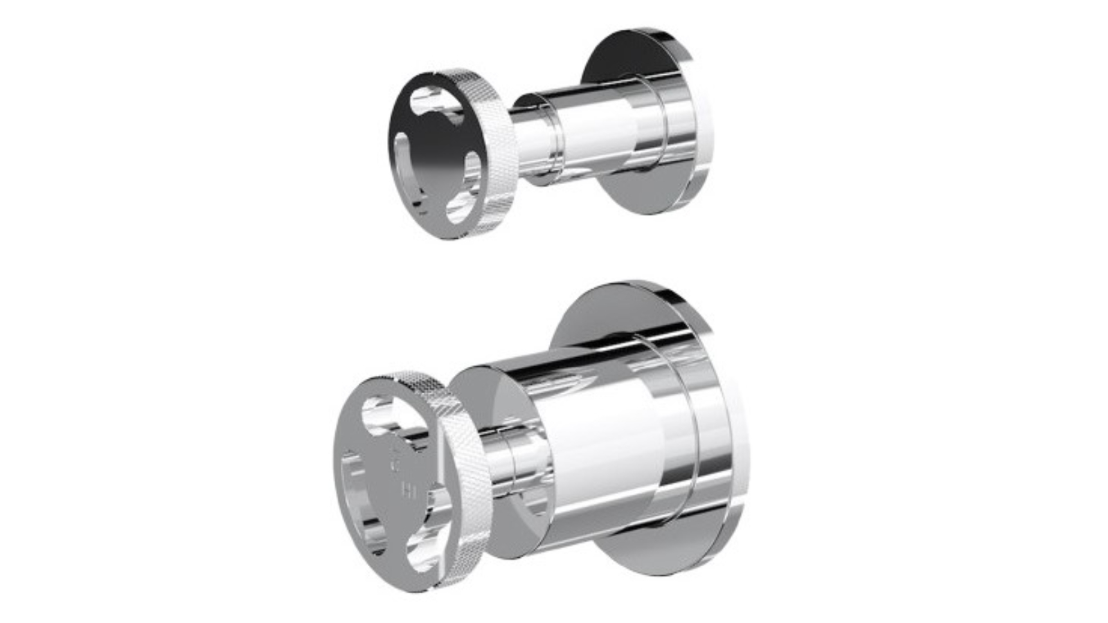 Linsol Dynamik 2-Plate Wall Mixer with Divertor - Chrome