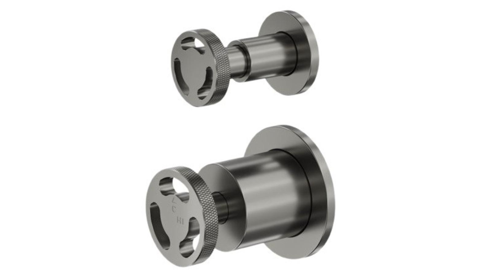 Linsol Dynamik 2-Plate Wall Mixer with Divertor - Gunmetal