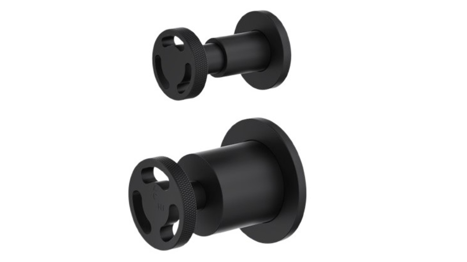 Linsol Dynamik 2-Plate Wall Mixer with Divertor - Matte Black