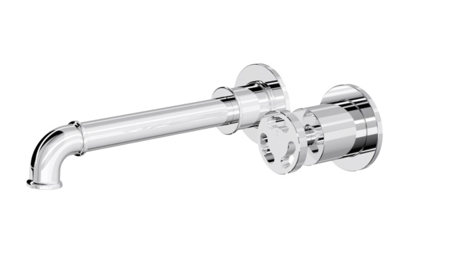 Linsol Dynamik 2-Plate Wall Basin or Bath Mixer - Chrome