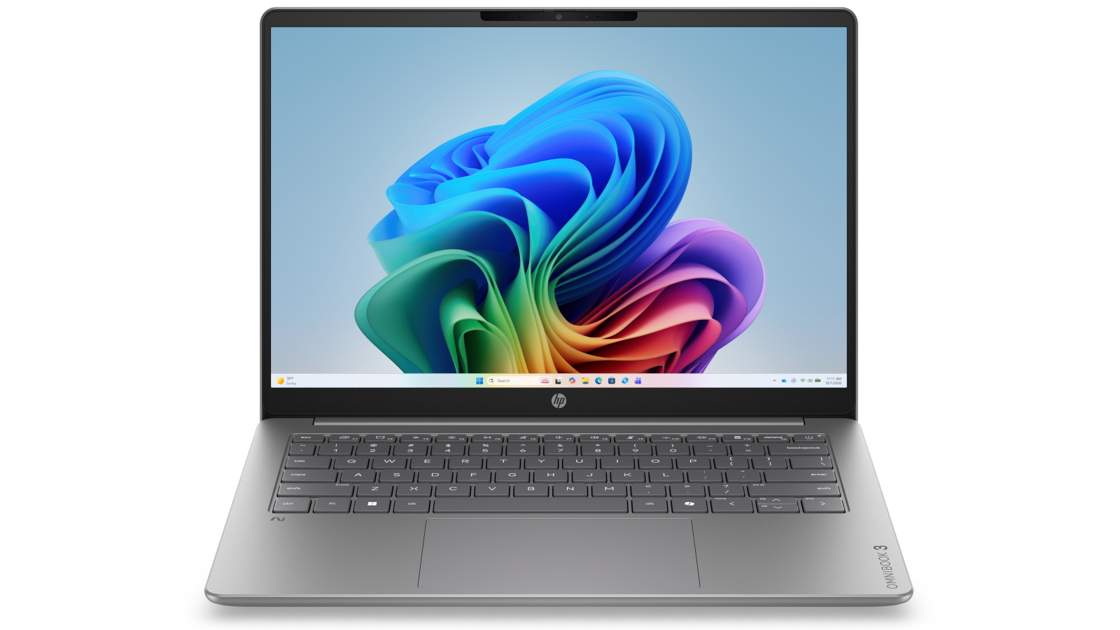 HP OmniBook 3 Next Gen AI 14-inch Snapdragon X X1-26-100/8GB/512GB SSD Laptop - Nouvelle Silver