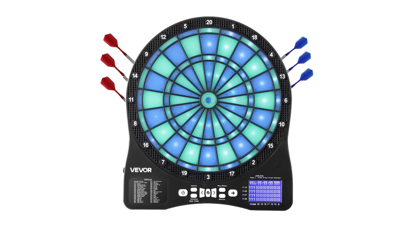 Vevor LED-Illuminated Electronic Dartboard