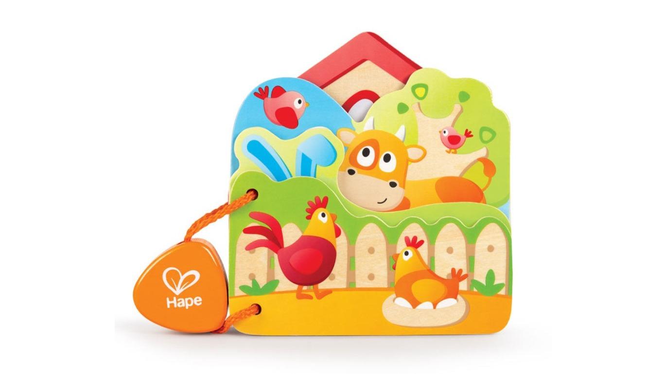 Hape Babys Farm Animal Book